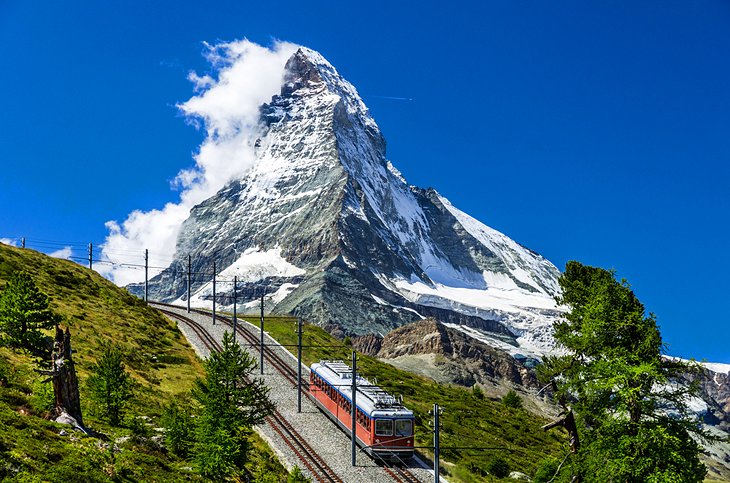 Swiss Alps Train Mountain