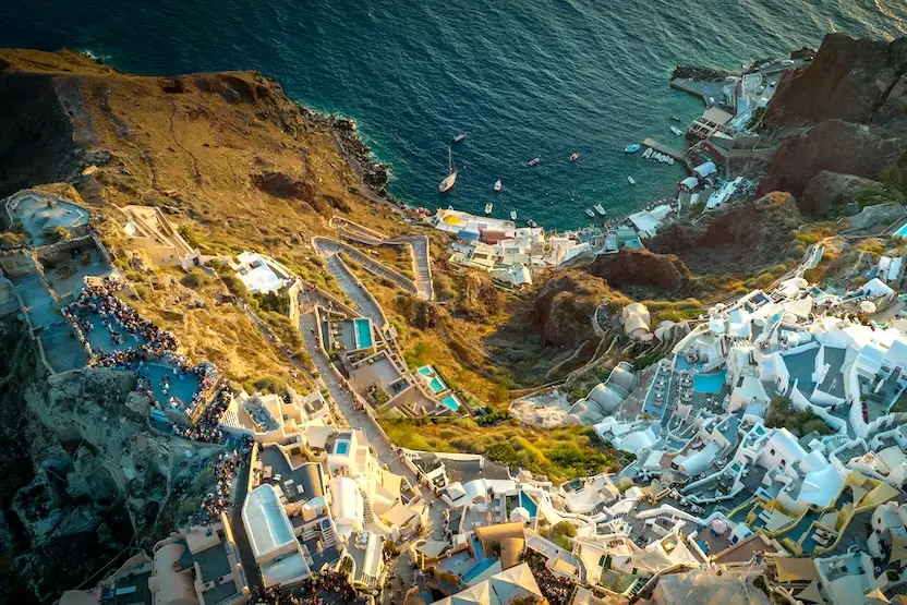 Santorini water view